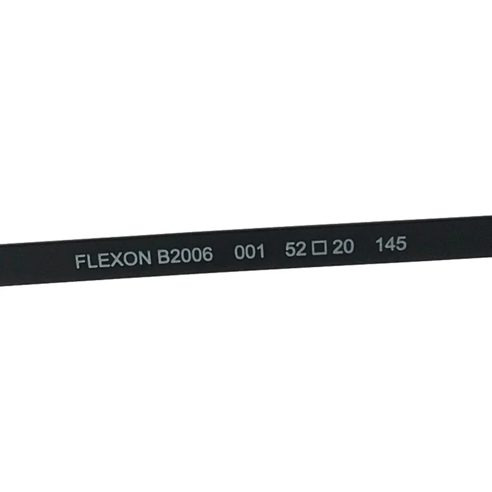 Flexon Eyeglasses Frames B2006 001 Black Red Rectangle Full Rim 52-20-145